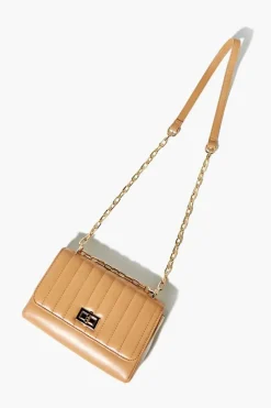 Faux Leather Quilted Chain Crossbody Bag