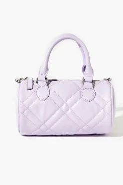Faux Leather Quilted Crossbody Bag