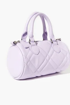Faux Leather Quilted Crossbody Bag