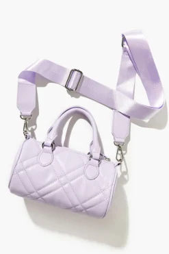 Faux Leather Quilted Crossbody Bag