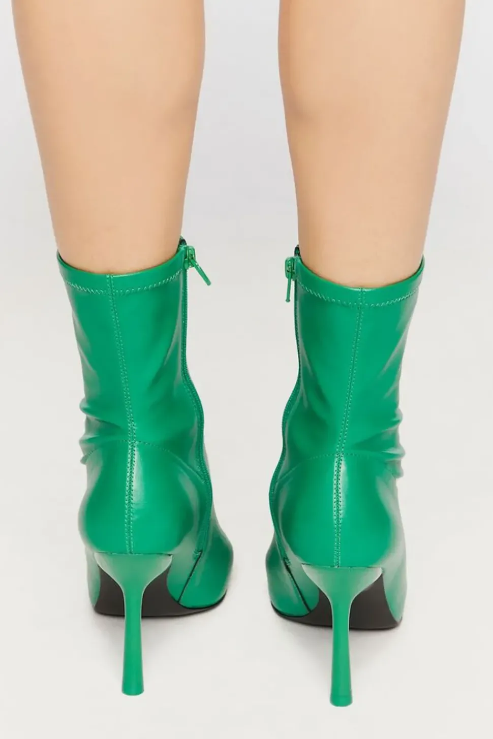 Faux Leather Stiletto Booties