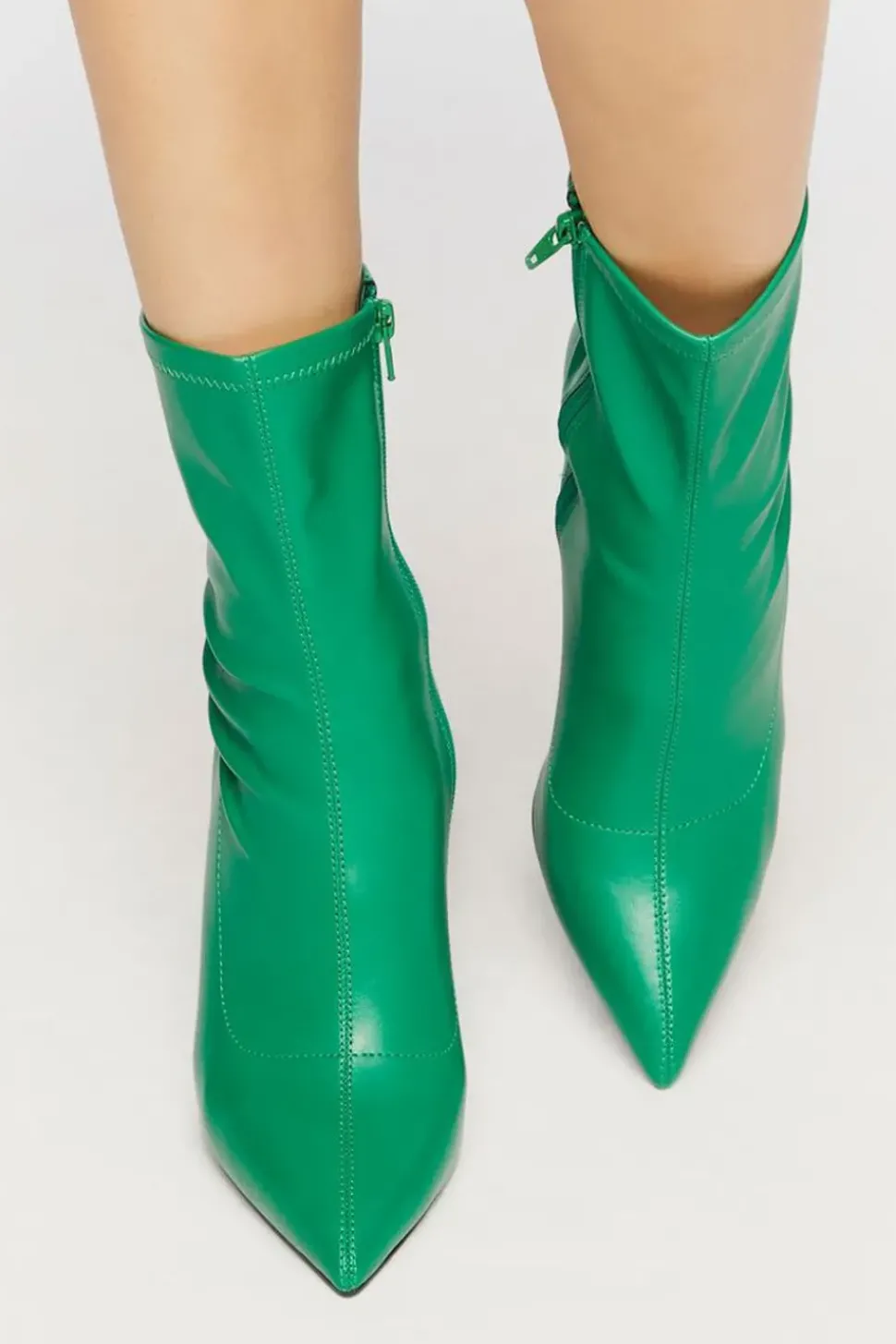 Faux Leather Stiletto Booties