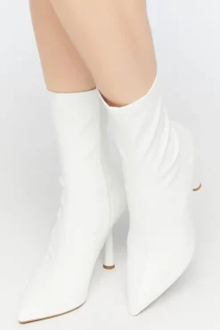 Faux Leather Stiletto Booties