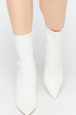 Faux Leather Stiletto Booties
