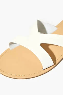 Faux Leather Strappy Flat Sandals