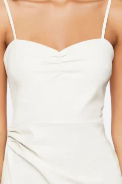 Faux Leather Sweetheart Mini Dress
