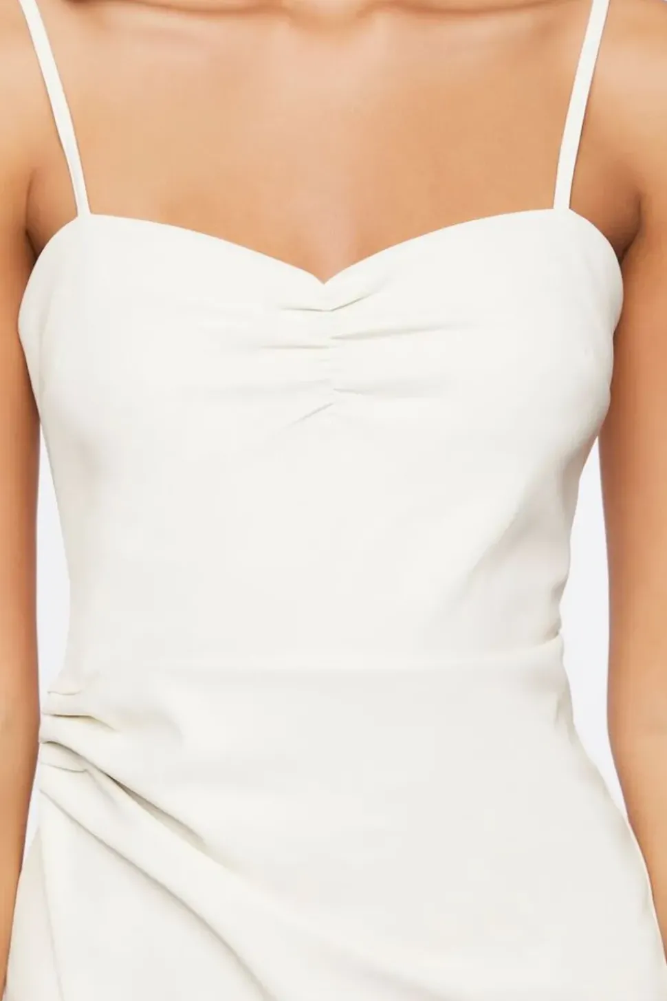 Faux Leather Sweetheart Mini Dress