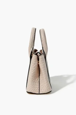 Faux Patent Croc Leather Handbag