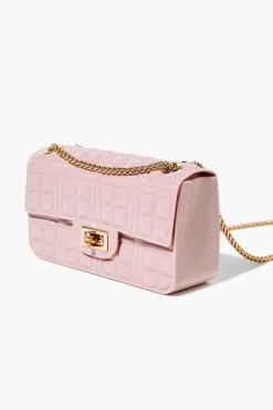 Faux Patent Leather Crossbody Bag