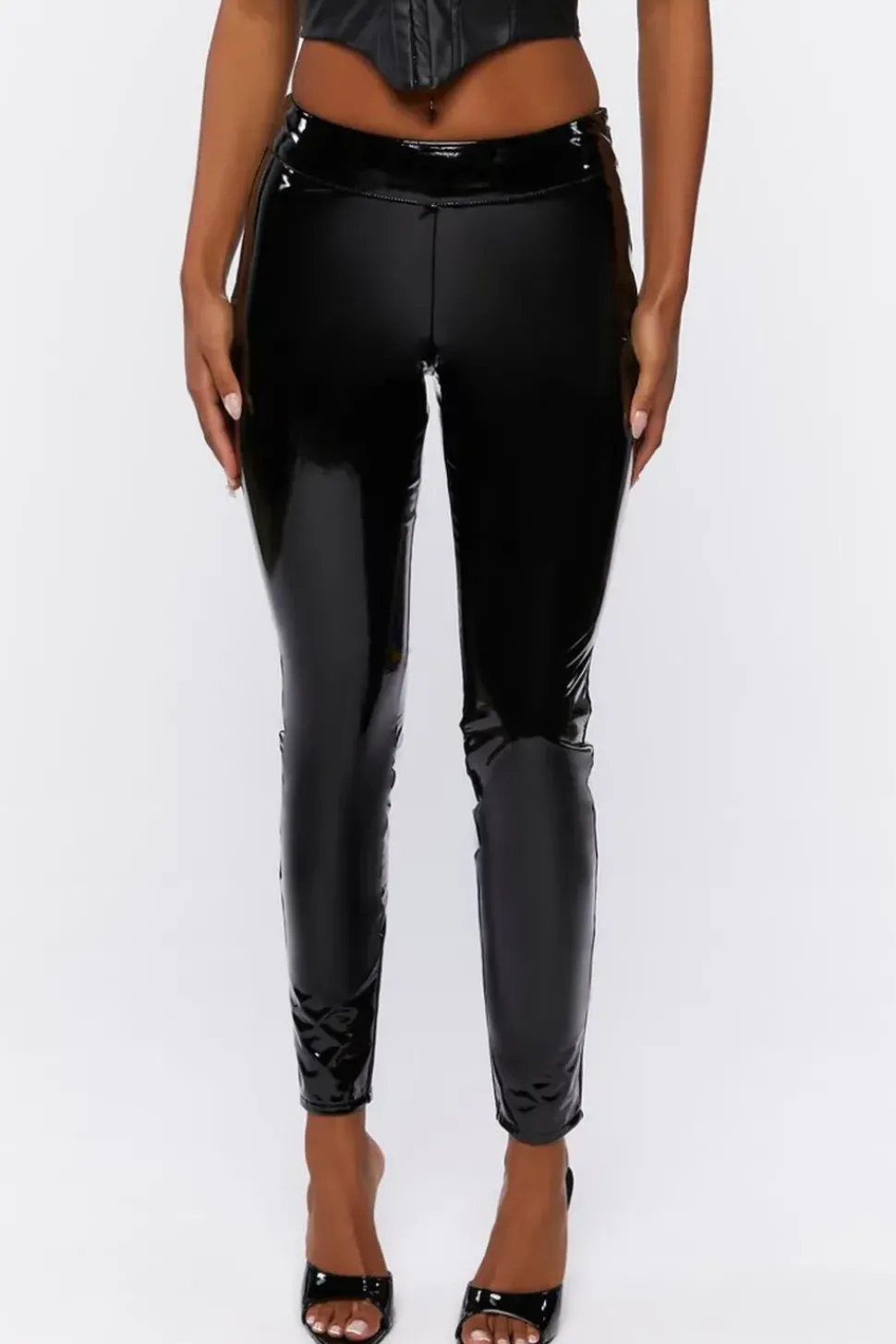 Faux Patent Leather Leggings
