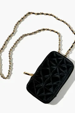 Faux Patent Leather Mini Crossbody Bag