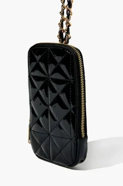 Faux Patent Leather Mini Crossbody Bag