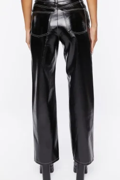 Faux Patent Leather Pants