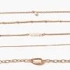 Faux Pearl Anklet Set