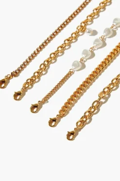 Faux Pearl Chain Bracelet Set