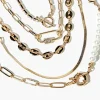 Faux Pearl & Faux Gem Bracelet Set