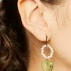 Faux Pearl Heart Drop Earrings