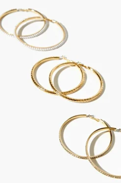 Faux Pearl Hoop Earring Set