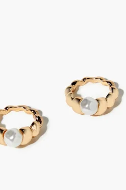 Faux Pearl Ring Set