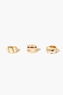 Faux Pearl Ring Set