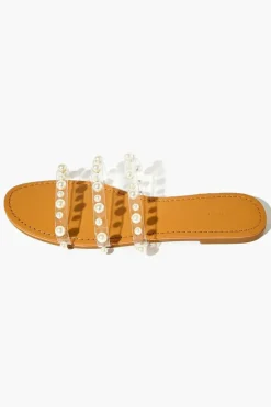 Faux Pearl Strappy Sandals