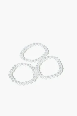Faux Pearl Stretch Bracelet Set