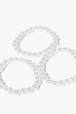 Faux Pearl Stretch Bracelet Set