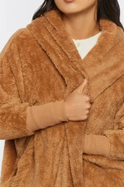 Faux Shearling Hooded Jacket