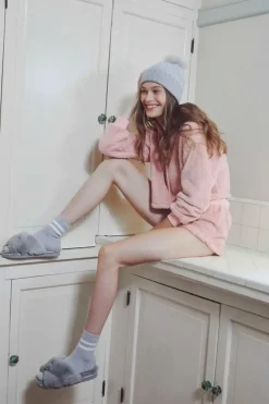 Faux Shearling Pom Pom Beanie