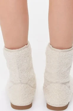 Faux Shearling Slip-On Booties