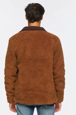 Faux Shearling Snap-Button Jacket