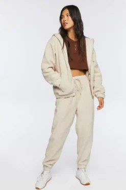 Faux Shearling Zip-Up Hoodie