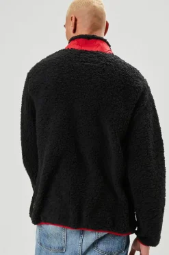 Faux Shearling Zip-Up Jacket