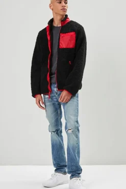 Faux Shearling Zip-Up Jacket