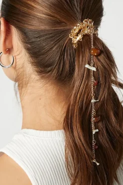 Faux Stone Hair Chain Scrunchie