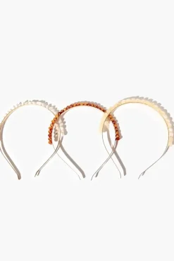 Faux Stone Headband Set - 3 Pack
