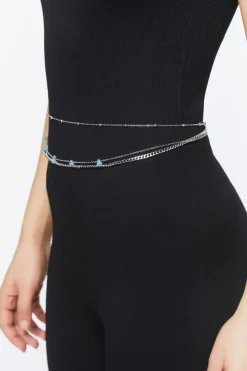 Faux Stone Layered Belly Chain