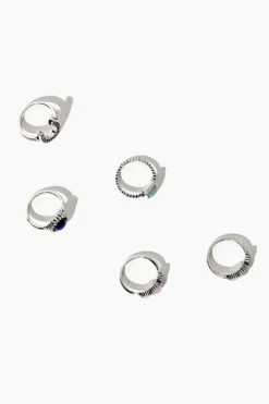 Faux Stone Ring Set