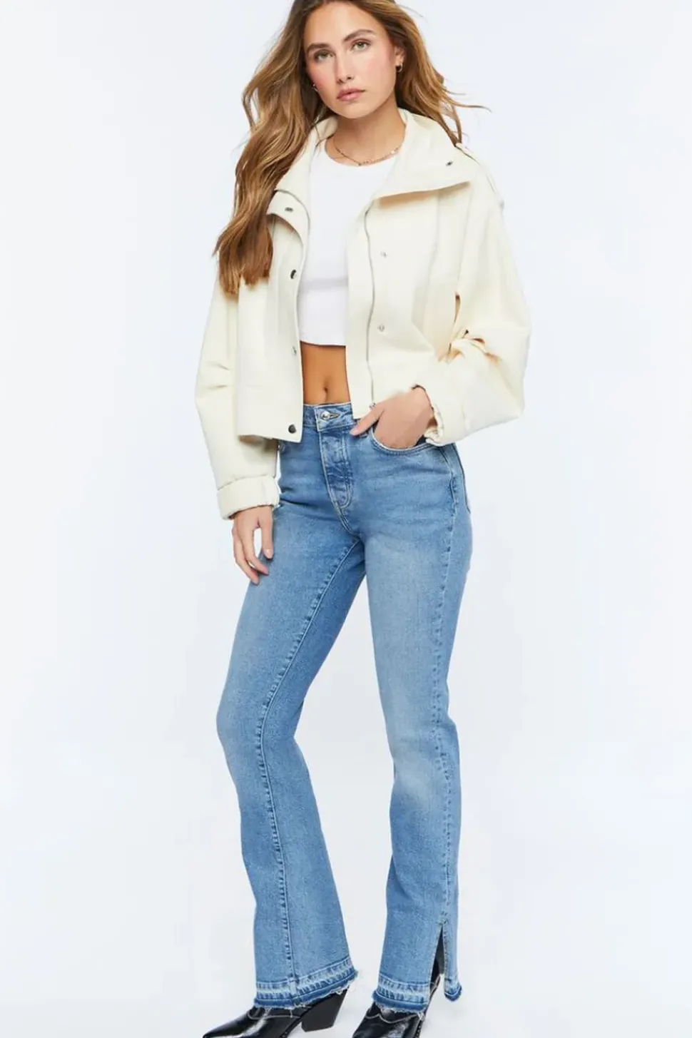Faux Suede Bomber Jacket