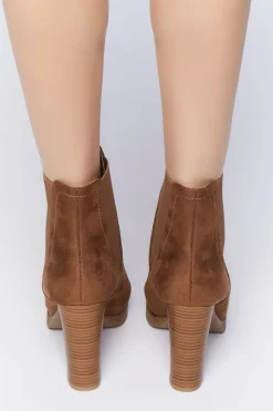 Faux Suede Chelsea Booties