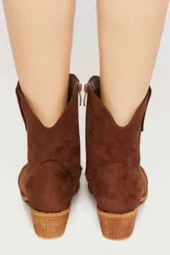 Faux Suede Cowboy Boots