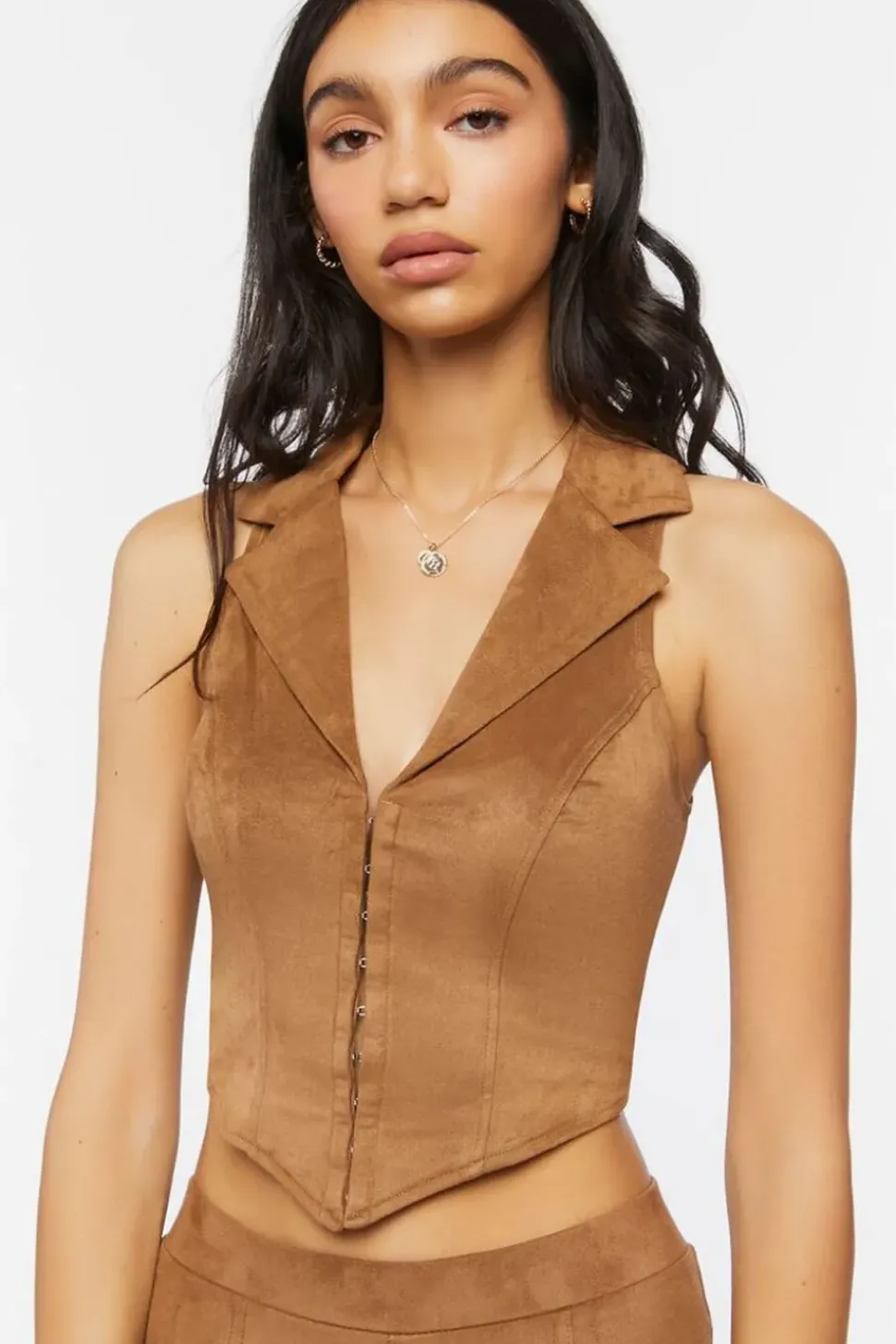 Faux Suede Crop Top