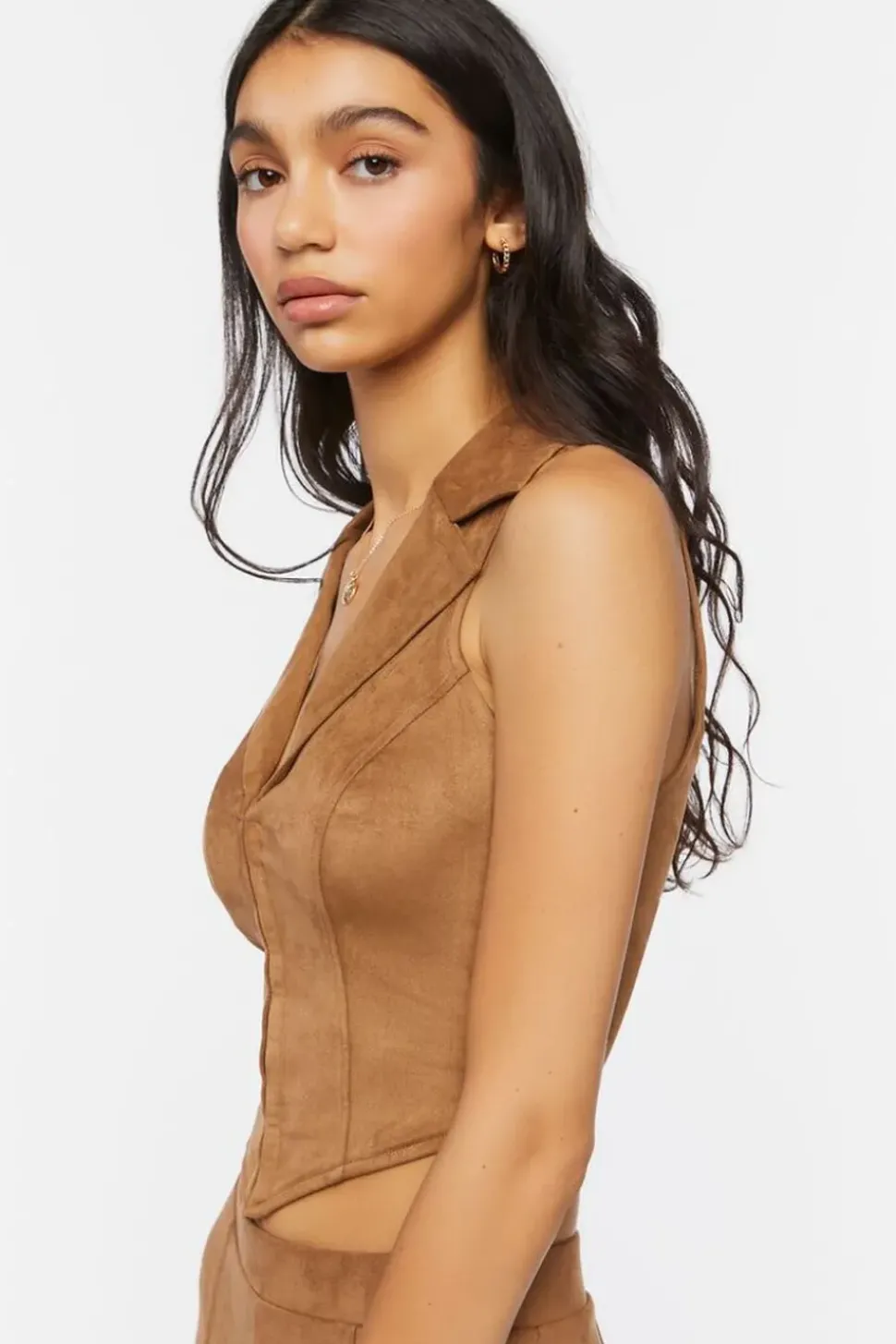 Faux Suede Crop Top
