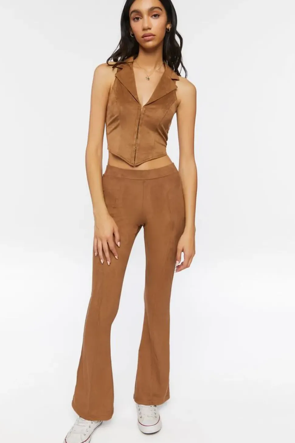 Faux Suede Crop Top