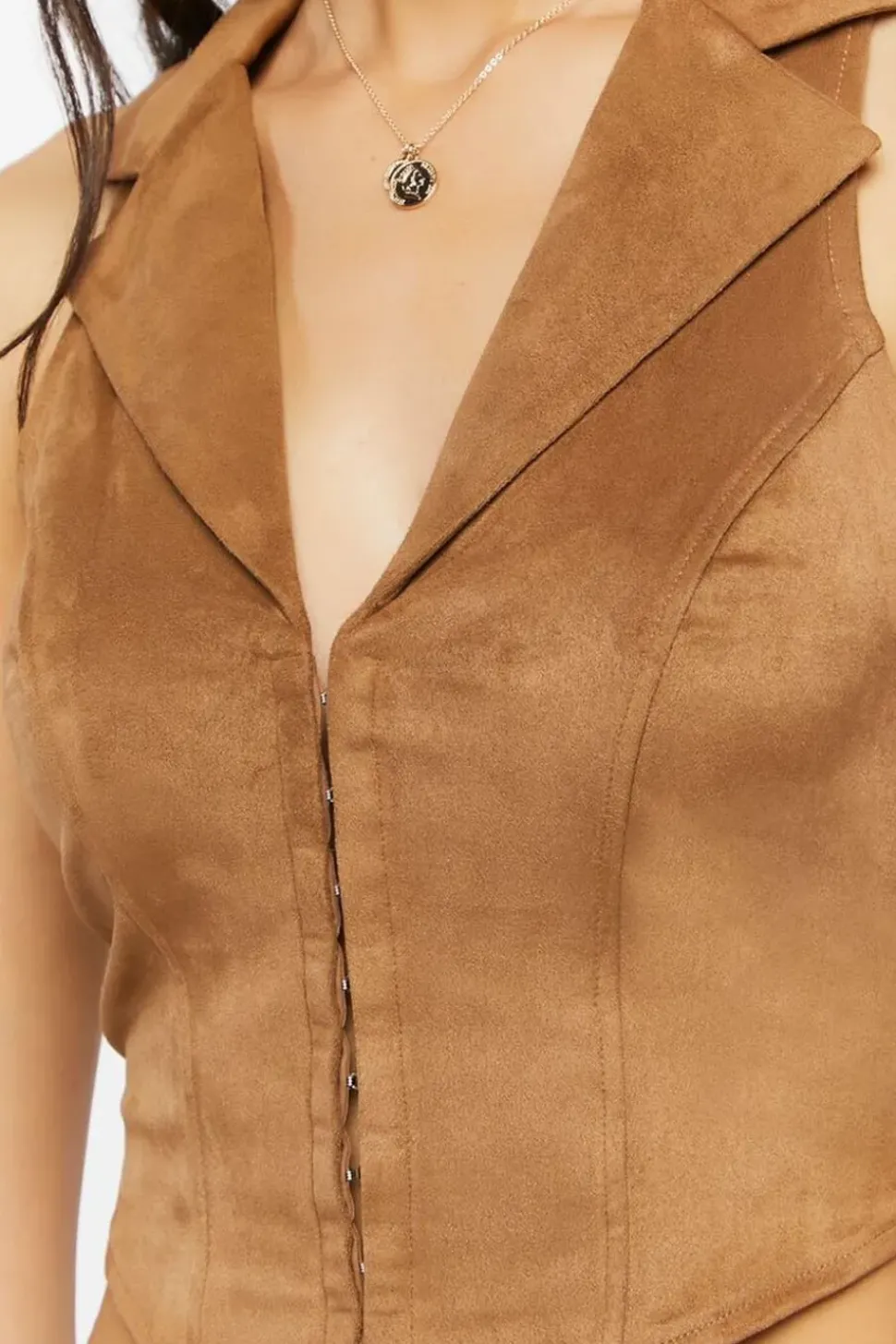 Faux Suede Crop Top