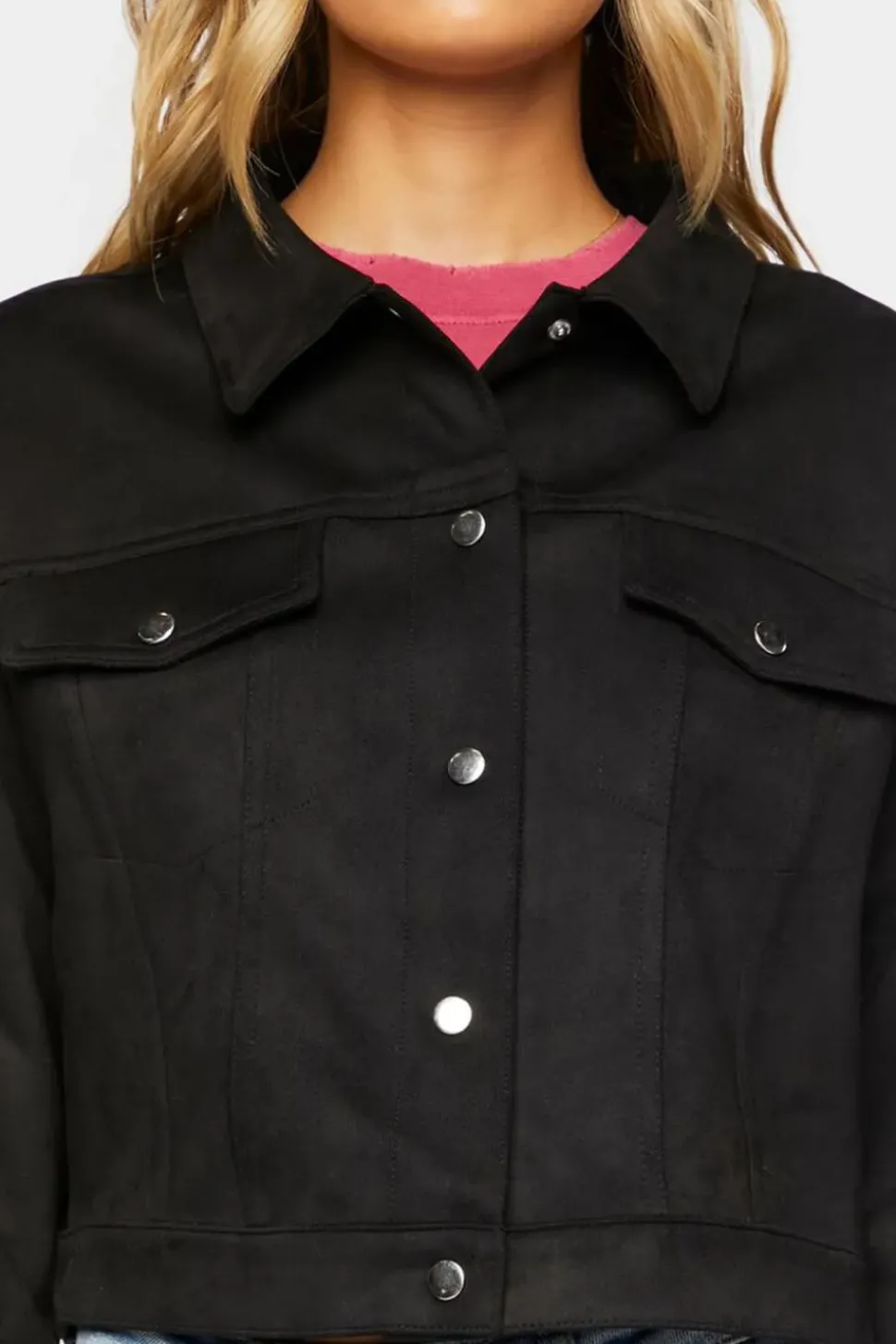 Faux Suede Fringe Jacket