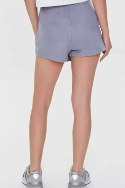Faux Suede High-Rise Skort