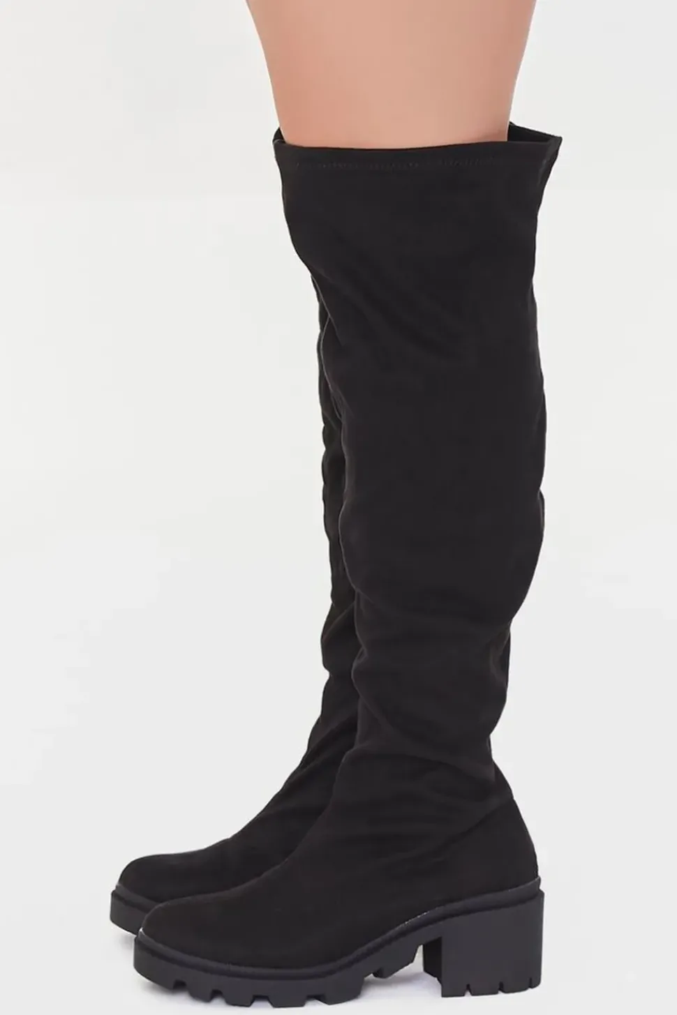 Faux Suede Knee-High Boots (Wide)