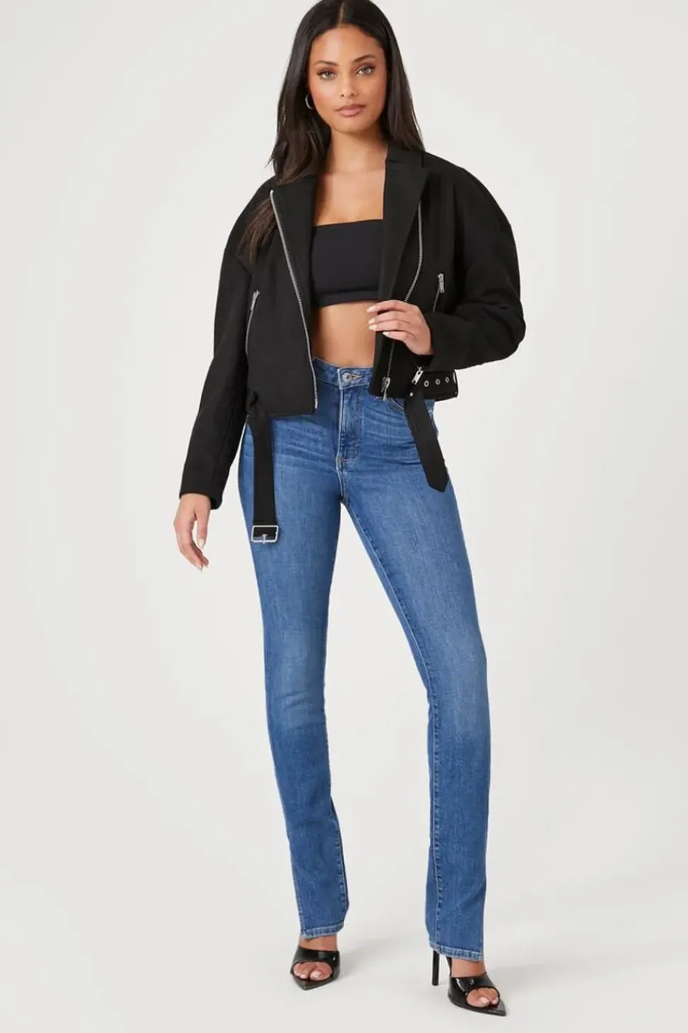 Faux Suede Moto Jacket