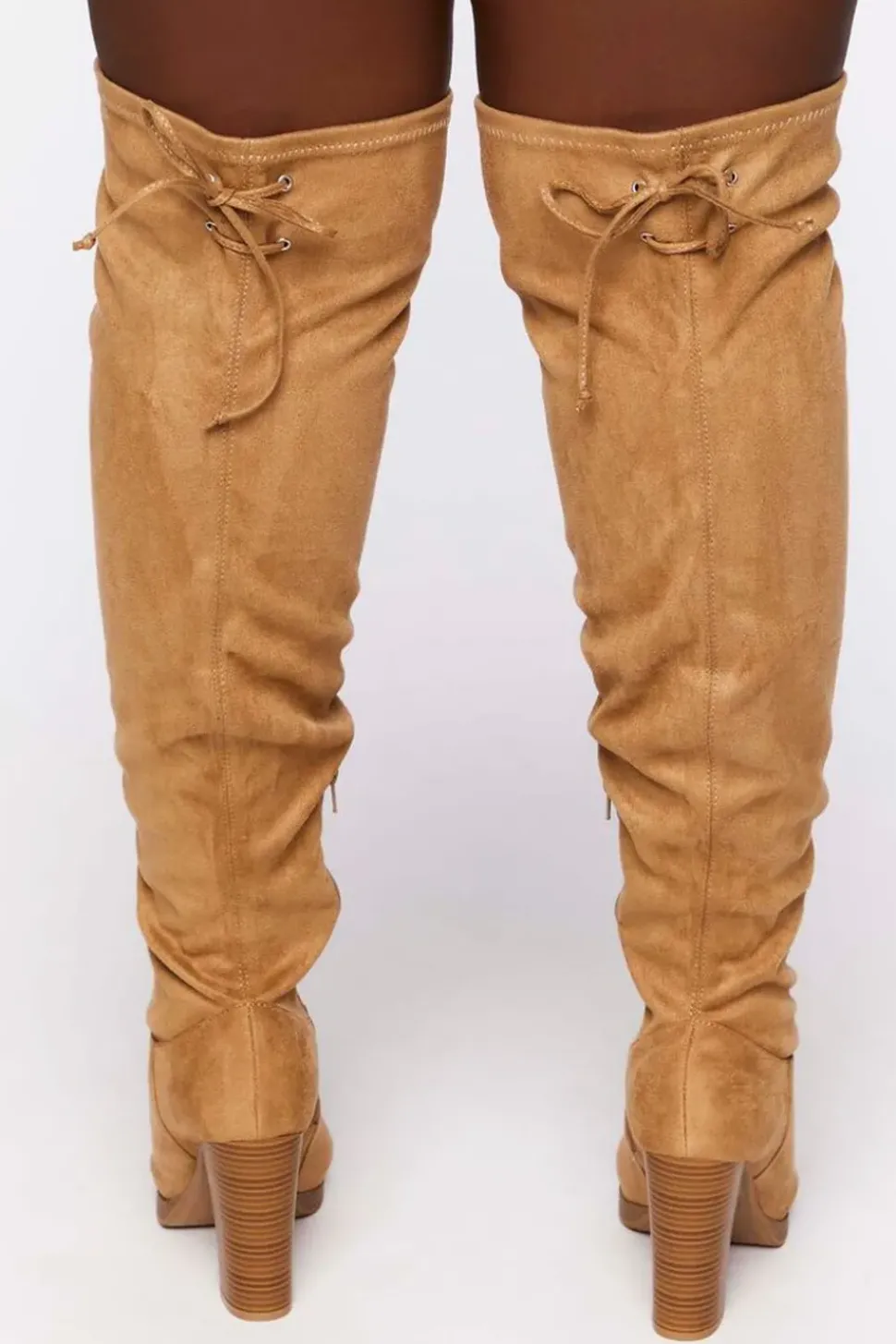 Faux Suede Over-The-Knee Boots (Wide)
